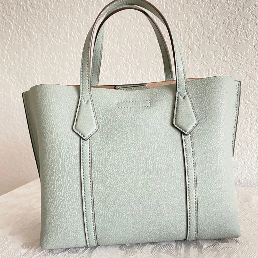 Tory Burch light blue small tote
